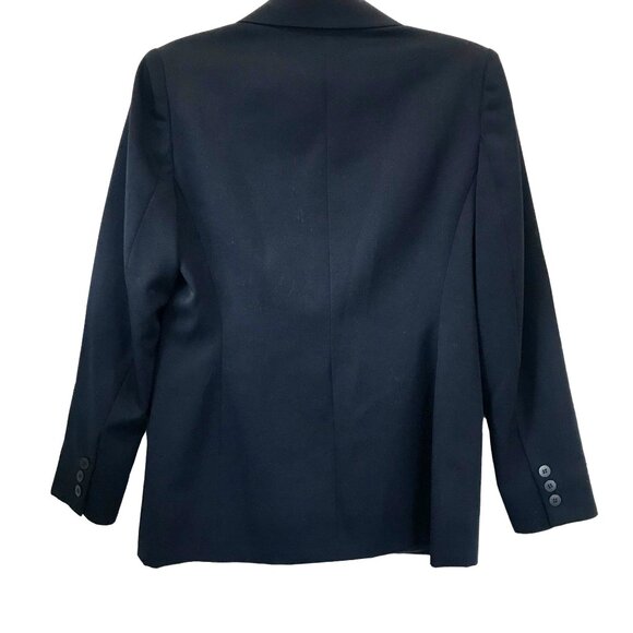 Classiques‎ Entier 100% Wool Vintage Navy Blue Women's Blazer. Size Petite XS - Picture 7 of 13